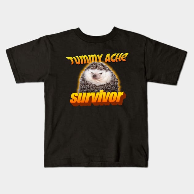 Tummy Ache Survivor Meme Kids T-Shirt by swankyswamprat